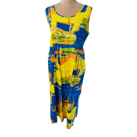 Jams World Dresses & Skirts - Jams World Vintage 90's Low Tide Janice Tank Pocket Midi Dress Small